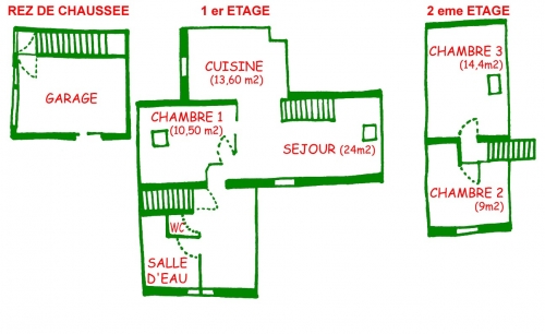 plan gite Clair Vallon à Autrans plan gite Clair Vallon à Autrans
